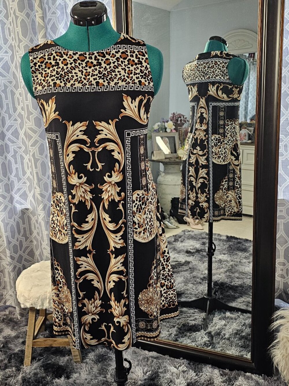 Carmen Dresses Baroque Print Dress, Size S